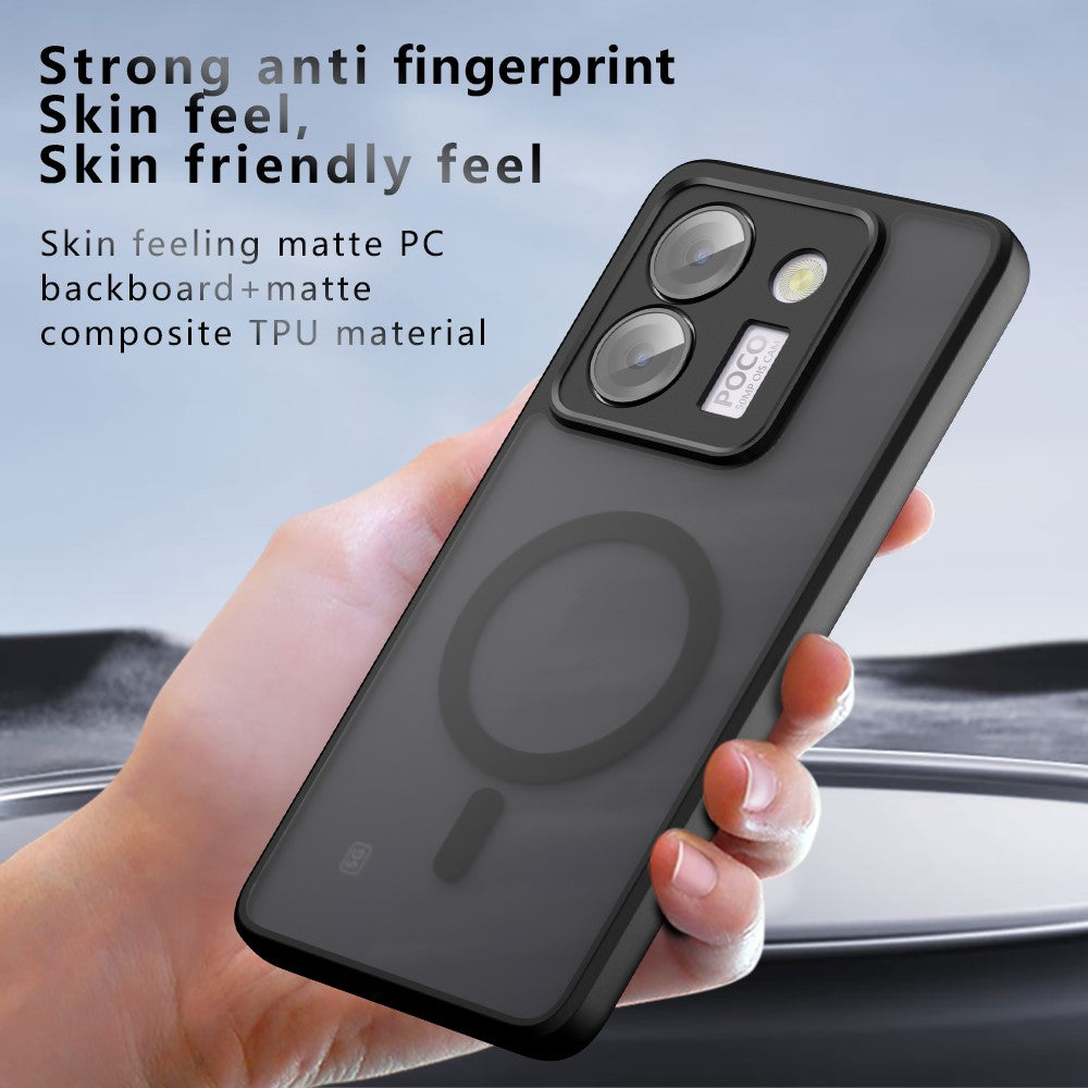 For Xiaomi Poco M7 Pro 5G Case Magnetic Case TPU + PC Matte Skin Touch Phone Cover