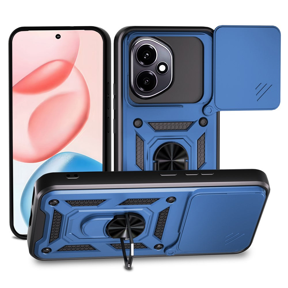 For Honor 400 5G (Global) Case with Slide Camera Lid PC + TPU Kickstand Phone Cover