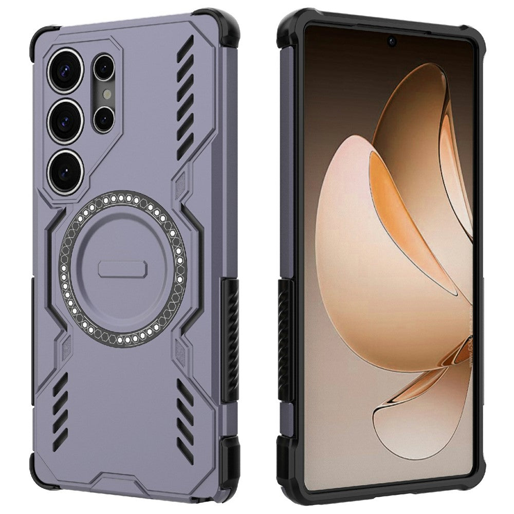 Galaxy S25 Ultra magnetische Hülle – Mit Schmetterlingsrüstung & Hohlwärmeableitung