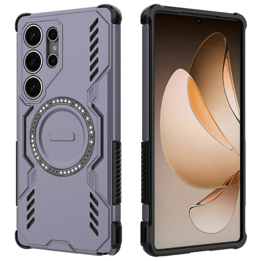 Galaxy S25 Ultra magnetische Hülle – Mit Schmetterlingsrüstung & Hohlwärmeableitung
