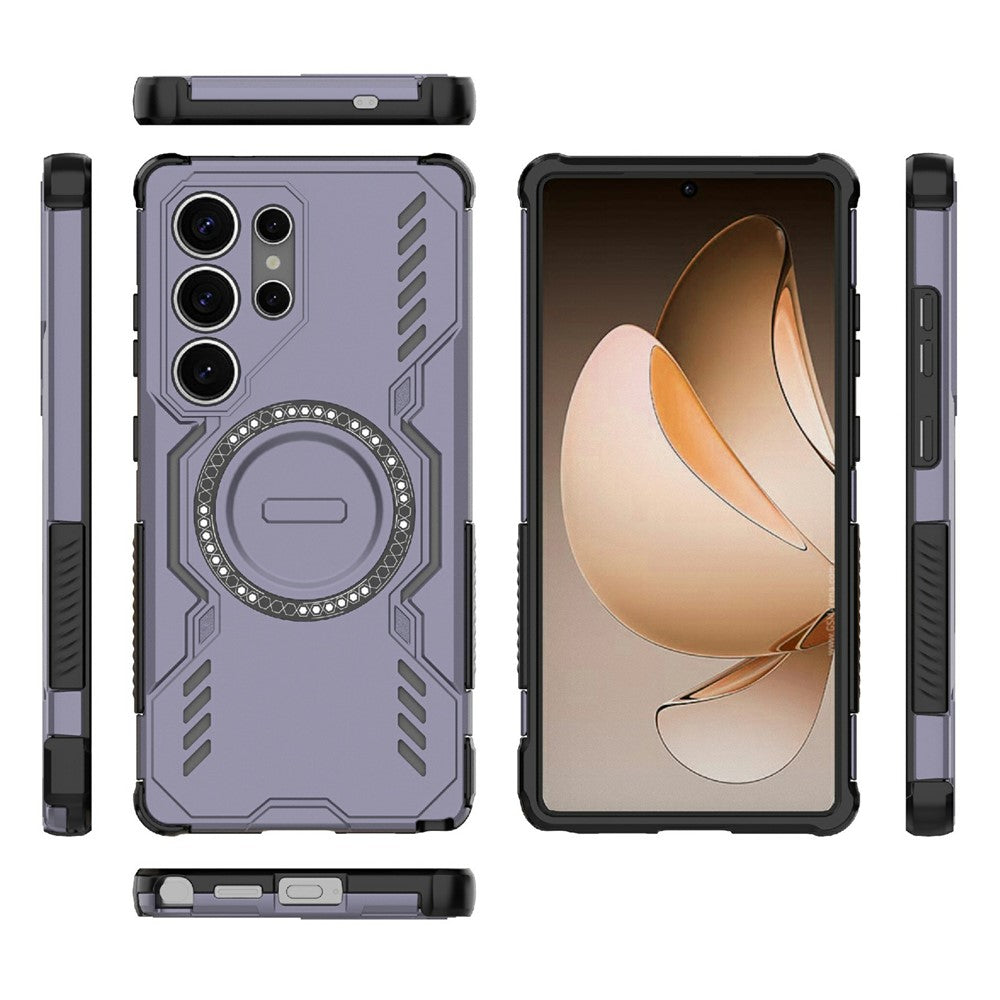 Galaxy S25 Ultra magnetische Hülle – Mit Schmetterlingsrüstung & Hohlwärmeableitung