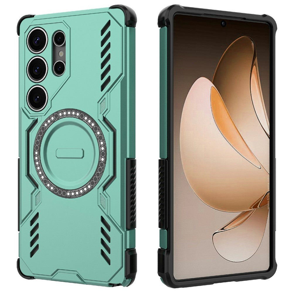Galaxy S25 Ultra magnetische Hülle – Mit Schmetterlingsrüstung & Hohlwärmeableitung