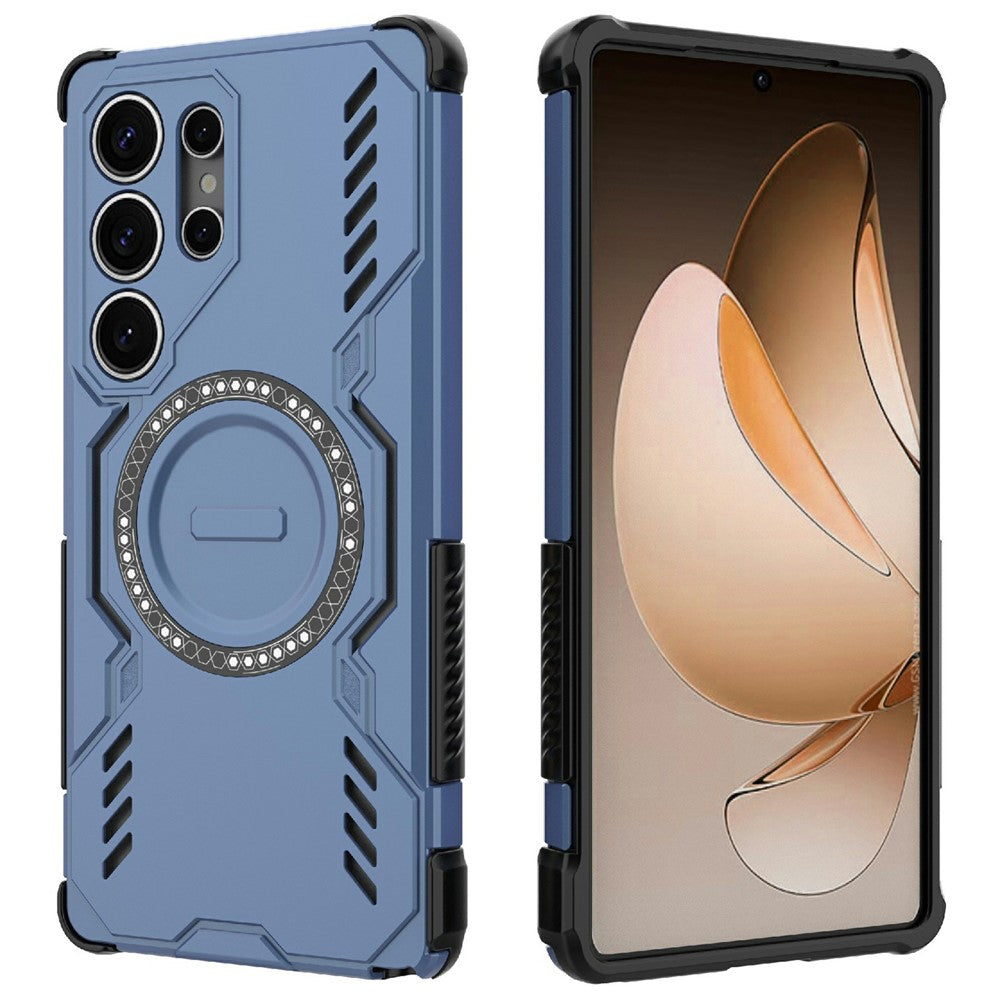 Galaxy S25 Ultra magnetische Hülle – Mit Schmetterlingsrüstung & Hohlwärmeableitung