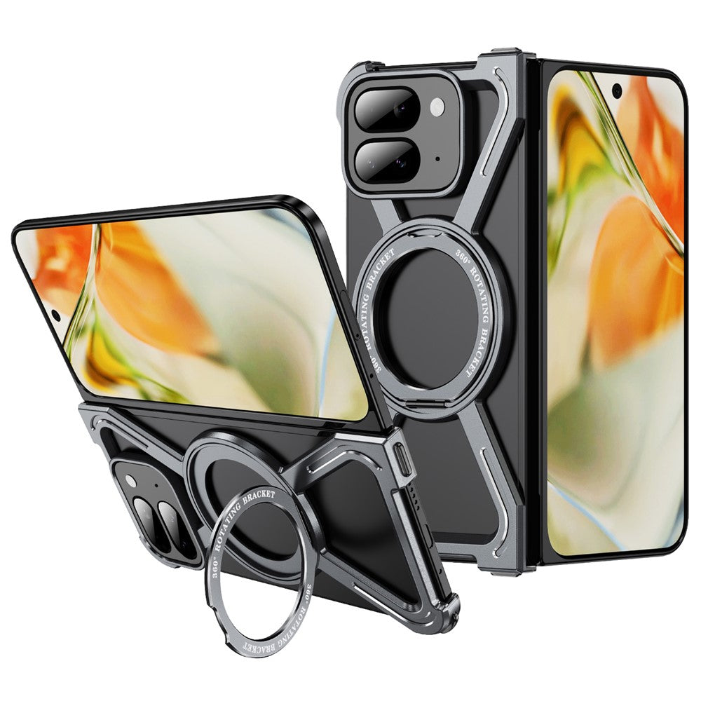 Pixel 9 Pro Fold 5G Bumper-Hülle – Mit rahmenloser Metallrahmenabdeckung & MagSafe-Ständer