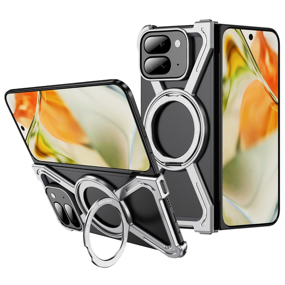 Pixel 9 Pro Fold 5G Bumper-Hülle – Mit rahmenloser Metallrahmenabdeckung & MagSafe-Ständer