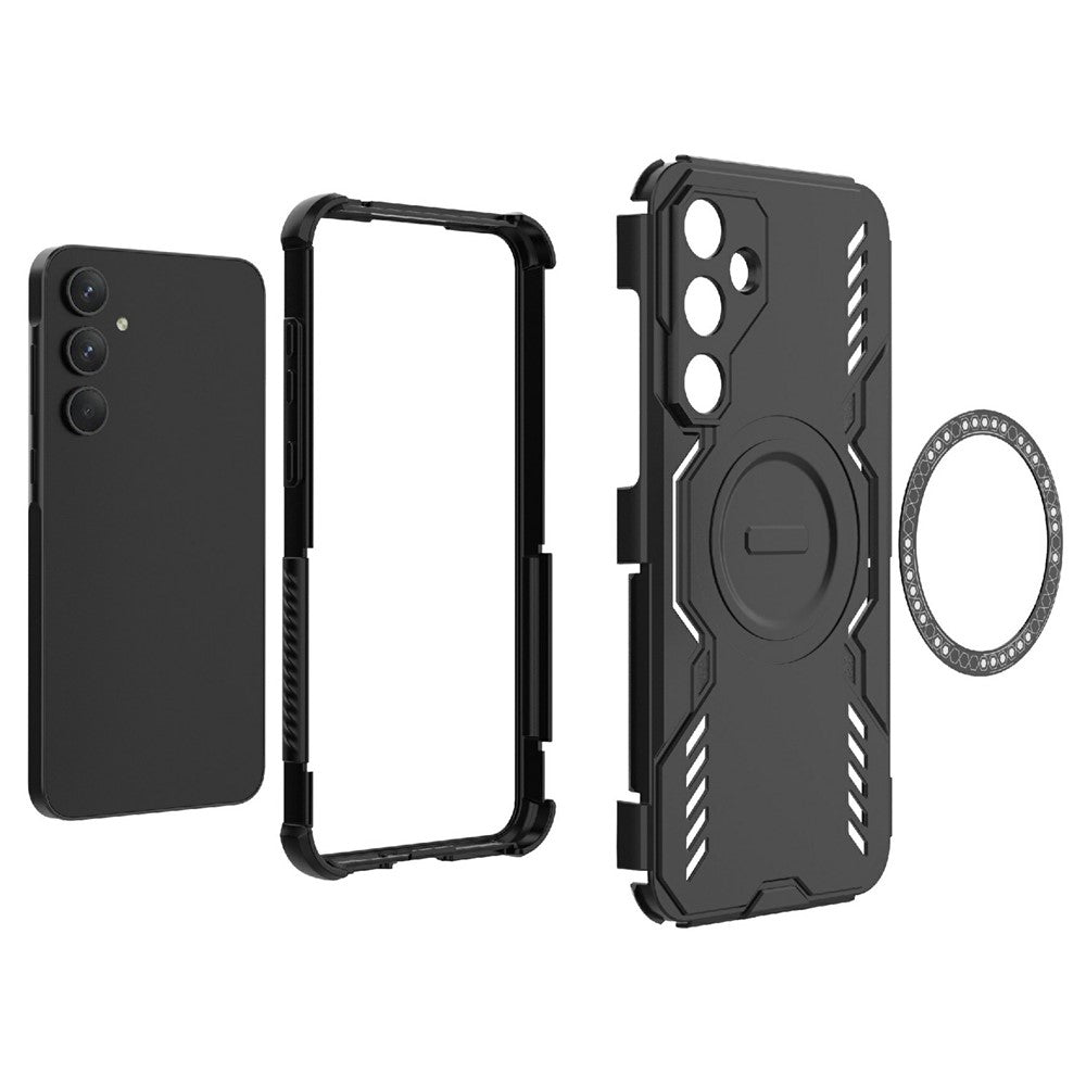 Galaxy A55 5G magnetische Hülle – Mit Schmetterlingsrüstung & Hohlwärmeableitung