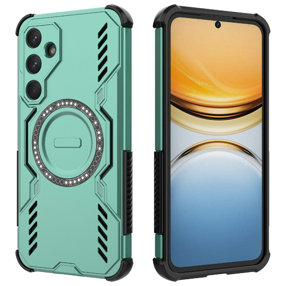 Galaxy A55 5G magnetische Hülle – Mit Schmetterlingsrüstung & Hohlwärmeableitung