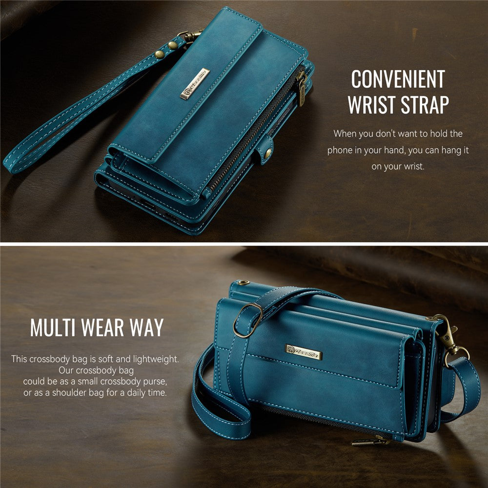 Galaxy S20 Ultra Wallet-Hülle – Mit RFID-blockierende Reißverschluss-Brieftasche, Ständer & Riemen