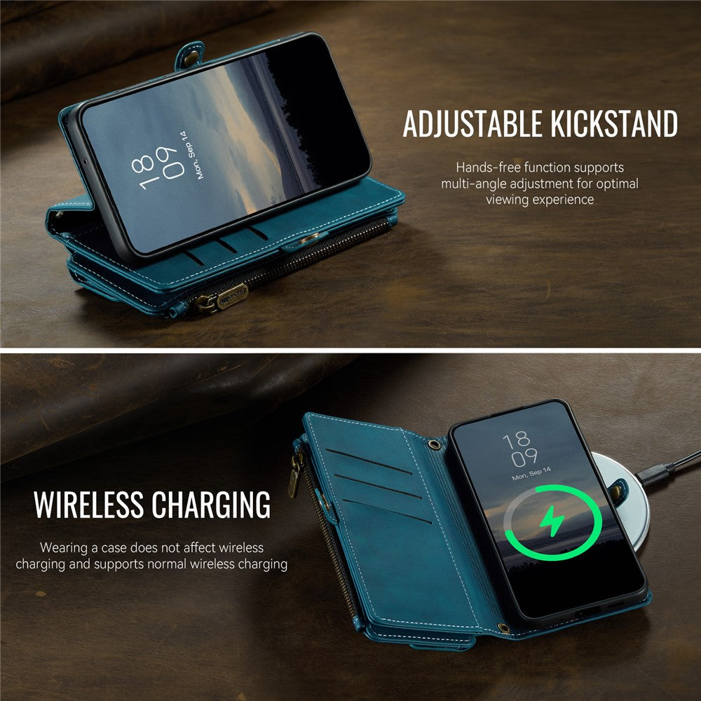 Galaxy S20 FE Wallet-Hülle – Mit RFID-blockierende Reißverschluss-Brieftasche, Ständer & Riemen