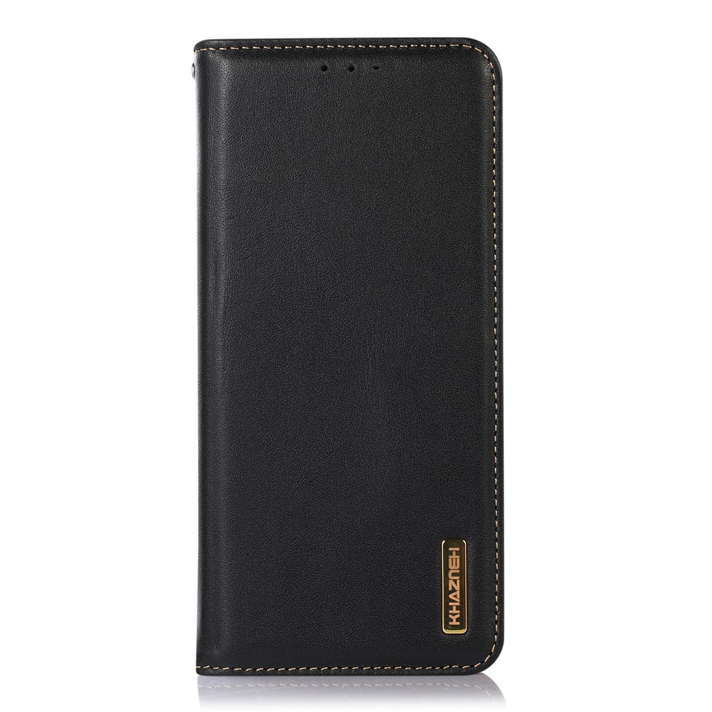 KHAZNEH For Xiaomi Poco F7 5G / Redmi Turbo 4 Pro 5G Case Wallet Genuine Cow Leather Phone Cover Nappa Texture