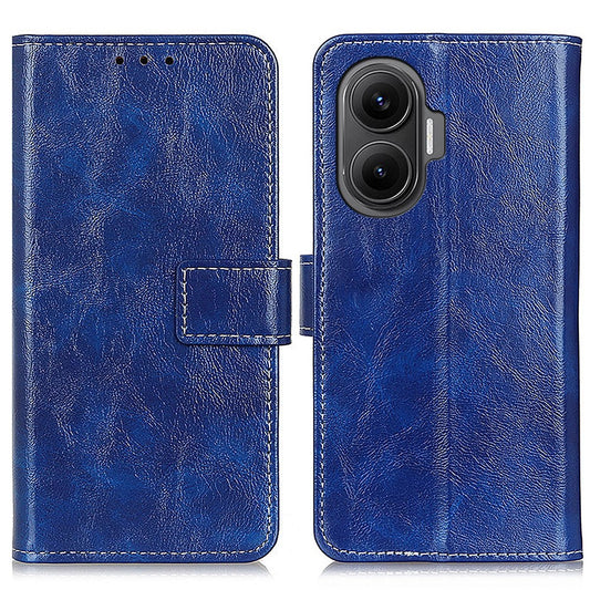 For Xiaomi Poco F7 5G / Redmi Turbo 4 Pro 5G Case Wallet Leather Phone Cover Crazy Horse Texture