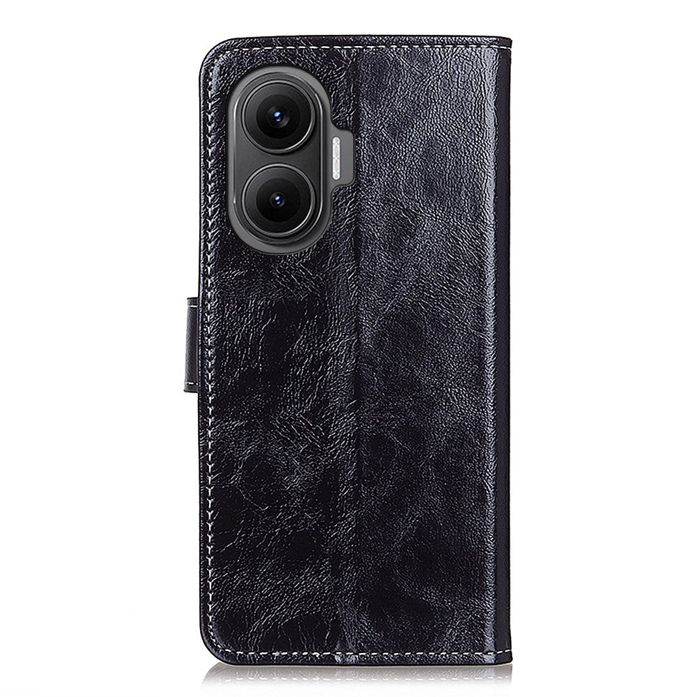For Xiaomi Poco F7 5G / Redmi Turbo 4 Pro 5G Case Wallet Leather Phone Cover Crazy Horse Texture
