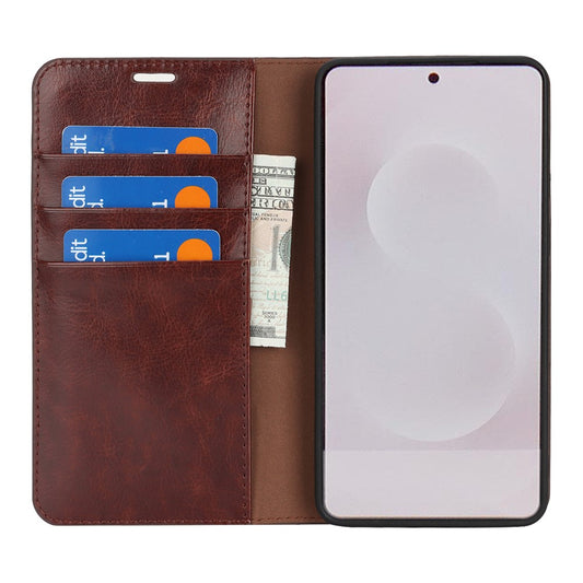 Galaxy S25 Edge Echtleder-Hülle mit Kartenfach