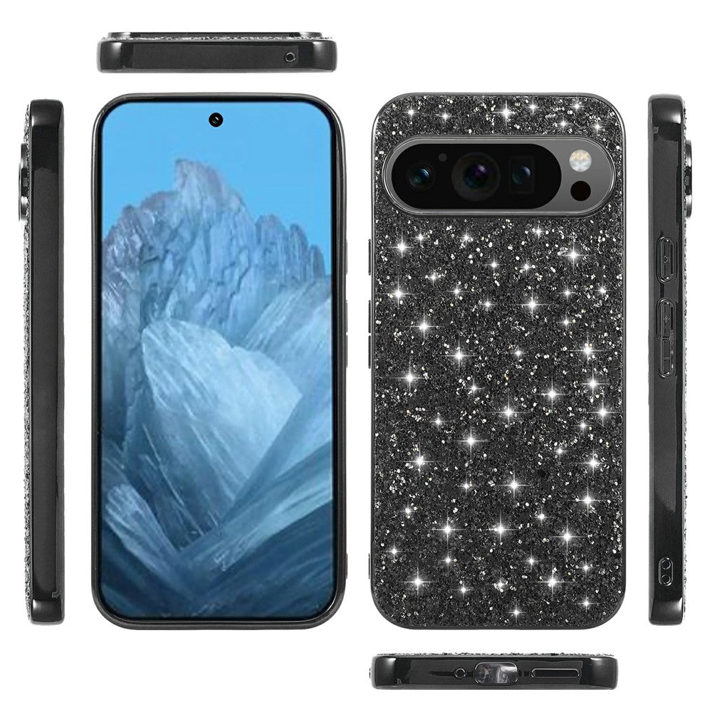 Pixel 10 / 10 Pro Schutzhülle – Funkelnde Glitzer-Rückseite