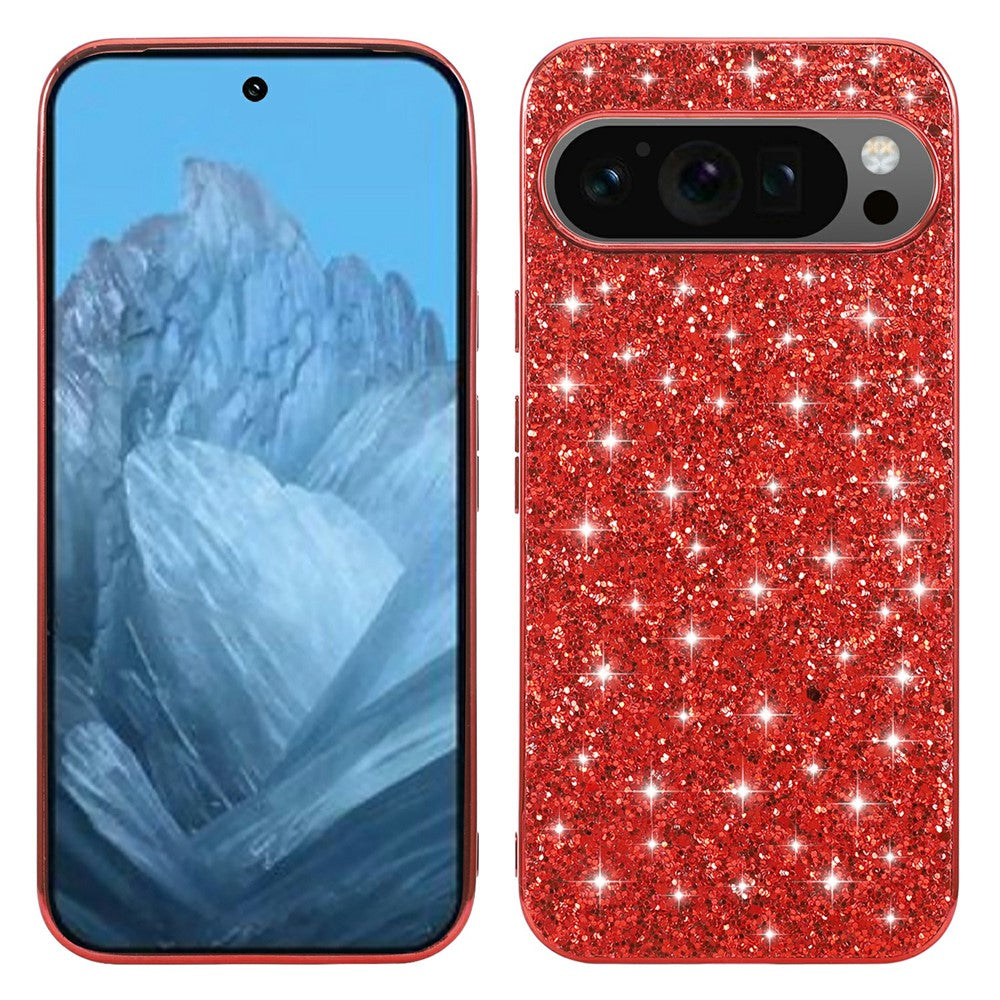 Pixel 10 / 10 Pro Schutzhülle – Funkelnde Glitzer-Rückseite