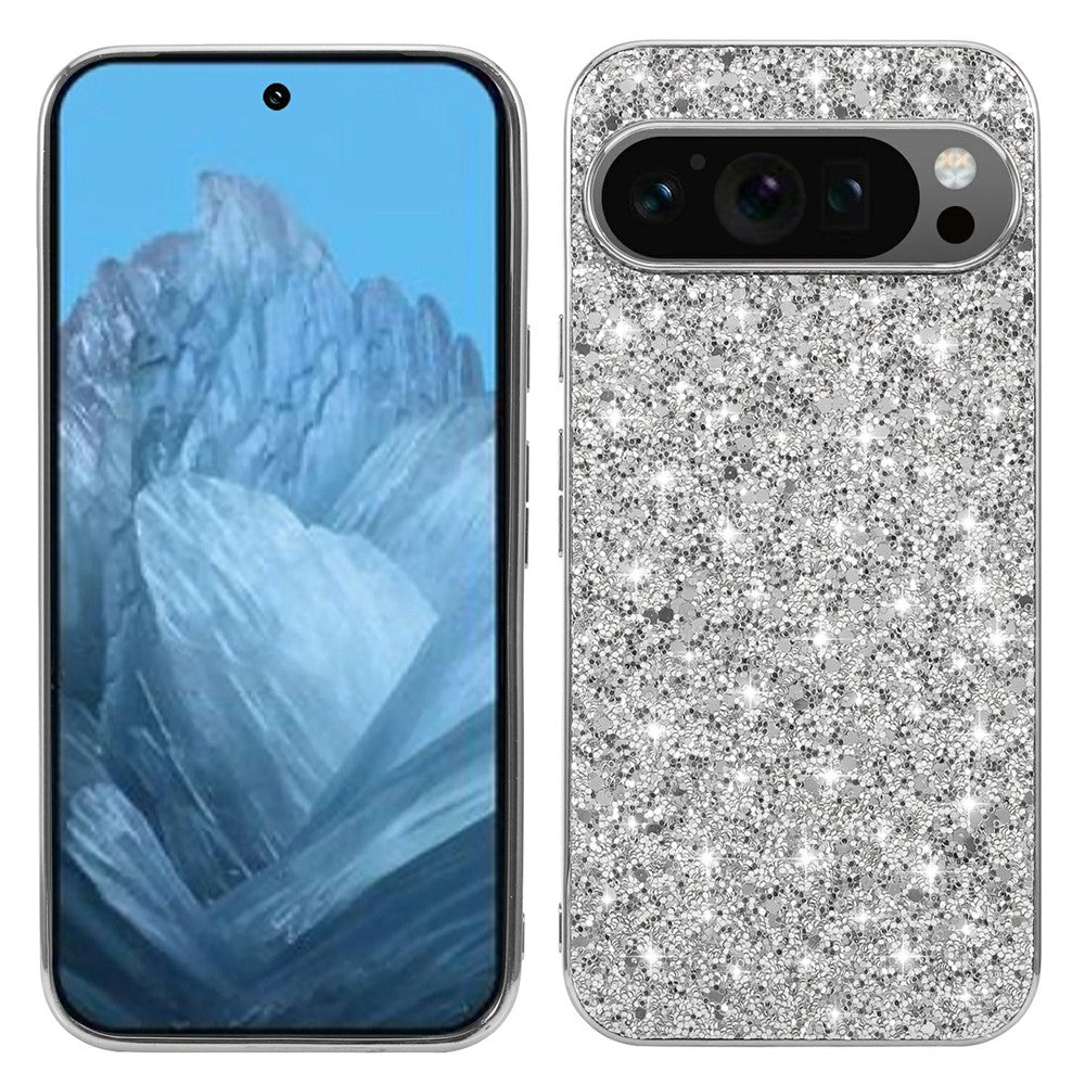 Pixel 10 / 10 Pro Schutzhülle – Funkelnde Glitzer-Rückseite