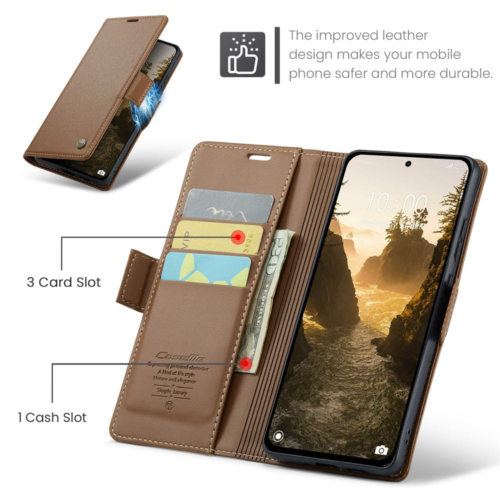 CASEME For Xiaomi Poco F7 Ultra 5G / Xiaomi Poco F7 Pro 5G Case  023 Series RFID Blocking Leather Wallet Stand Phone Cover