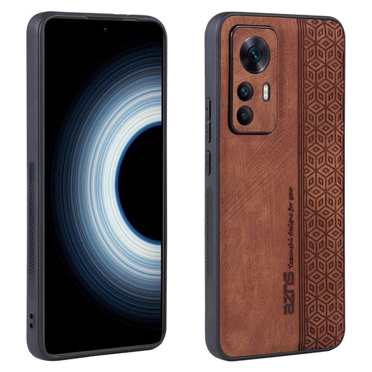 AZNS For Xiaomi 12T 5G / Redmi K50 Ultra 5G Anti-scratch Cell Phone Cover Shell Imprinted Pattern PU Leather+TPU Phone Case