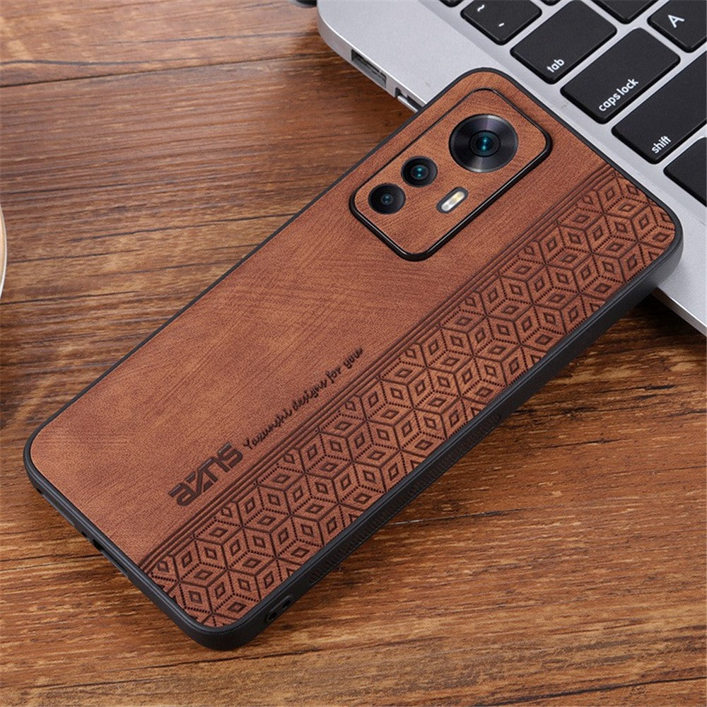 AZNS For Xiaomi 12T 5G / Redmi K50 Ultra 5G Anti-scratch Cell Phone Cover Shell Imprinted Pattern PU Leather+TPU Phone Case