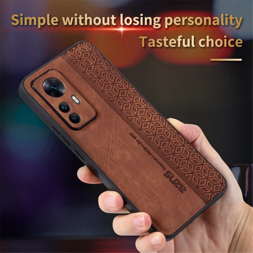 AZNS For Xiaomi 12T 5G / Redmi K50 Ultra 5G Anti-scratch Cell Phone Cover Shell Imprinted Pattern PU Leather+TPU Phone Case