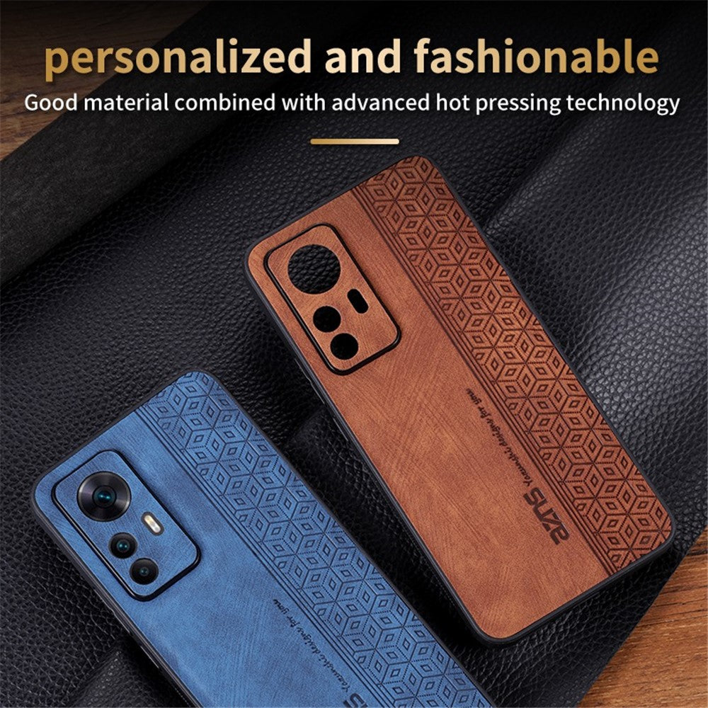 AZNS For Xiaomi 12T 5G / Redmi K50 Ultra 5G Anti-scratch Cell Phone Cover Shell Imprinted Pattern PU Leather+TPU Phone Case