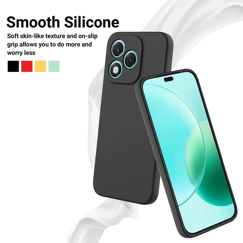 For Honor 400 Lite 5G Liquid Silicone Case Phone Back Cover with Hand Strap