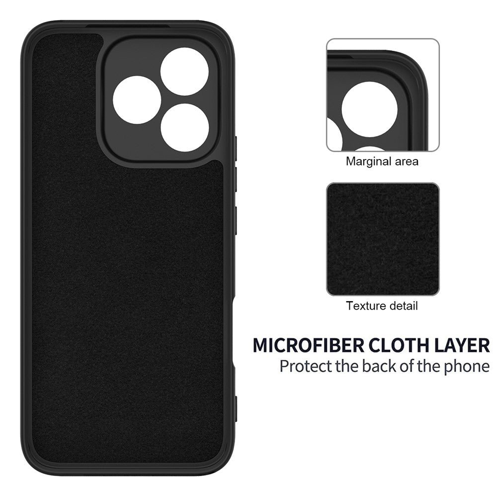 For Honor 400 Lite 5G Liquid Silicone Case Phone Back Cover with Hand Strap