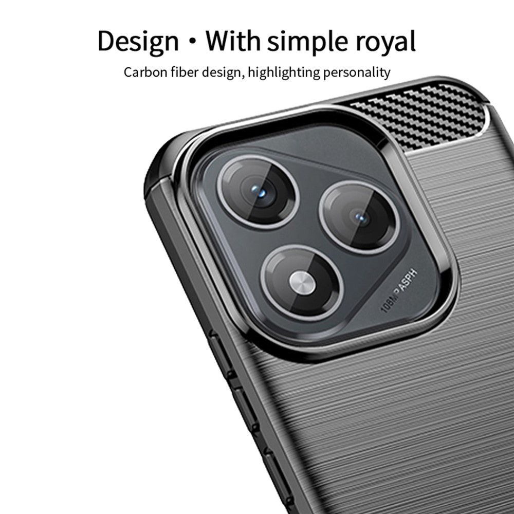 MOFI For Honor 400 5G (Global) Back Cover  Brushed Texture Carbon Fiber Soft TPU Case