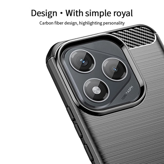 Honor 400 5G (Global) Handyhülle – MOFI Rückseite mit gebürsteter Textur, weiches TPU-Gehäuse aus Kohlefaser