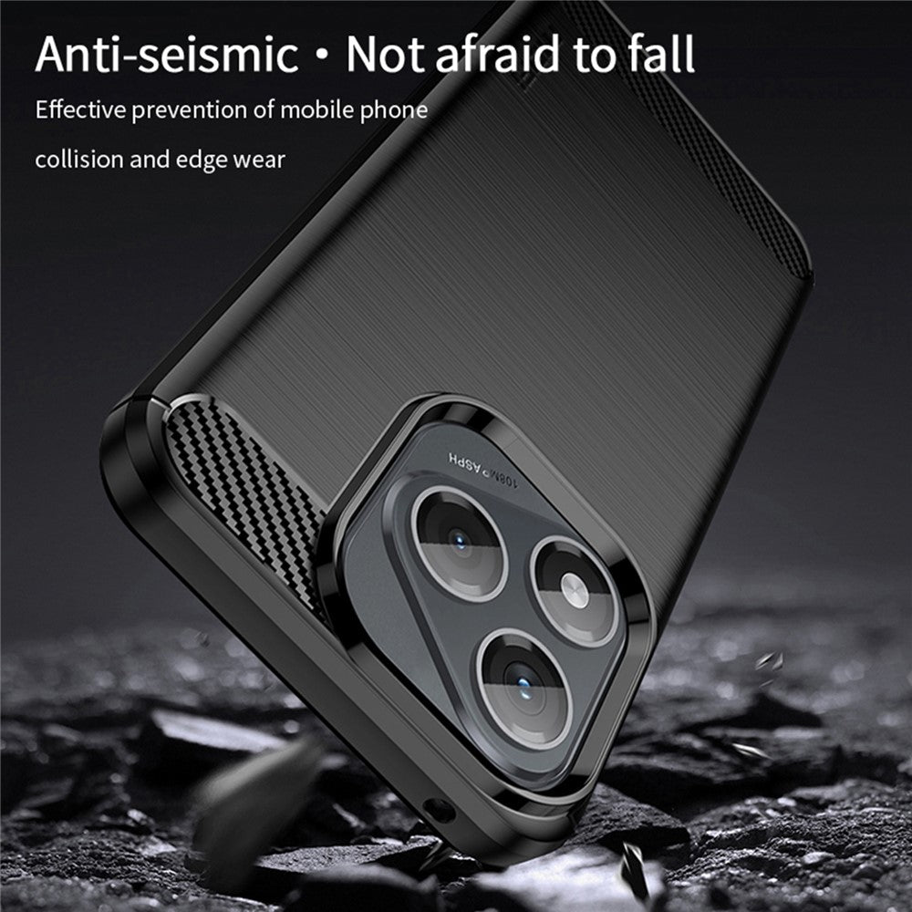 MOFI For Honor 400 5G (Global) Back Cover  Brushed Texture Carbon Fiber Soft TPU Case