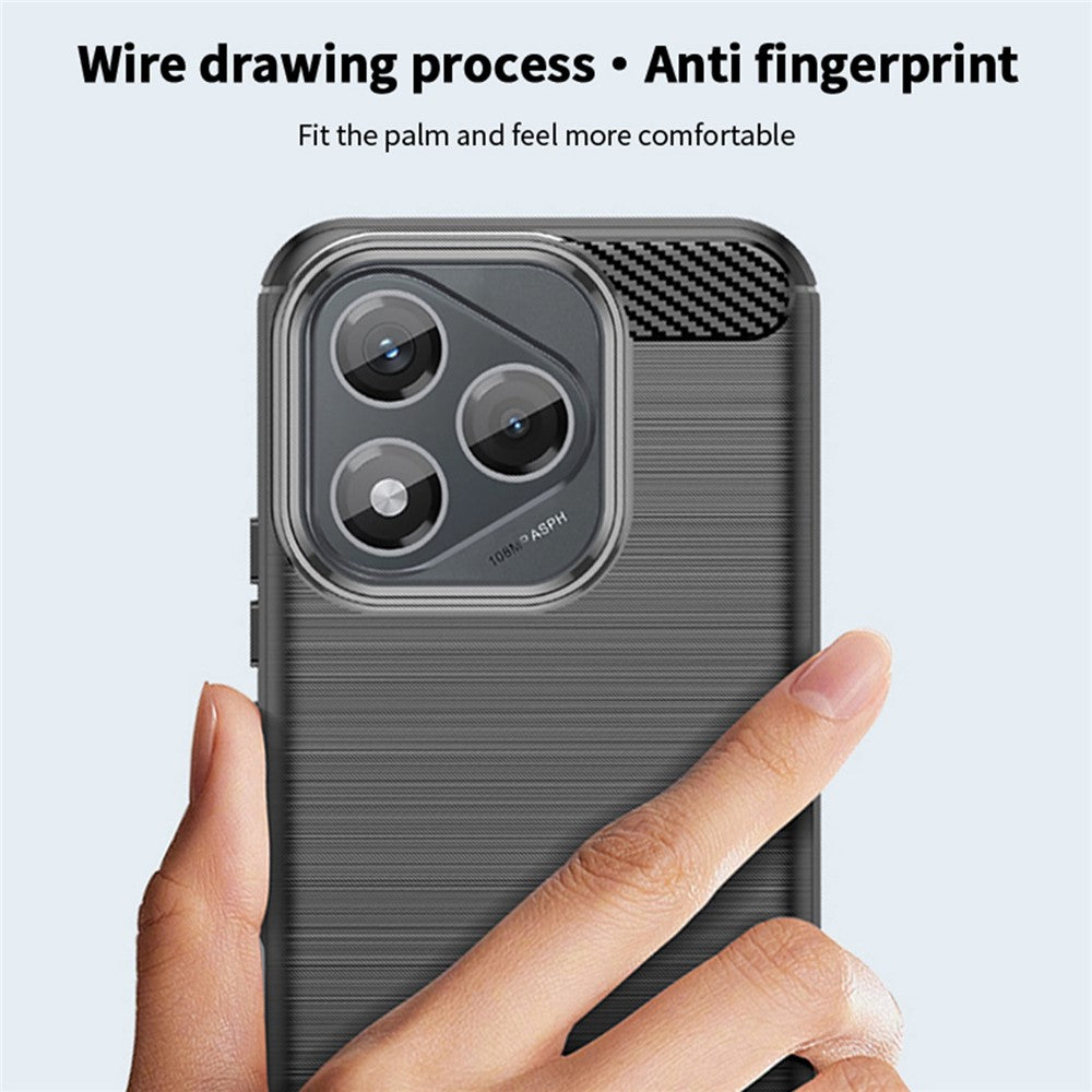 MOFI For Honor 400 5G (Global) Back Cover  Brushed Texture Carbon Fiber Soft TPU Case