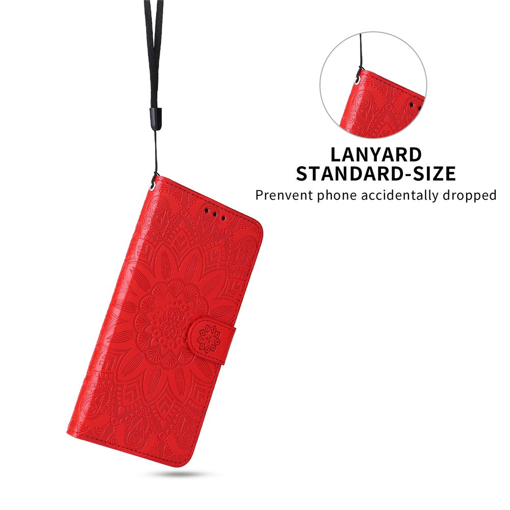 For Xiaomi Poco F7 5G / Redmi Turbo 4 Pro 5G Case Sunflower Imprint Leather Wallet Phone Cover