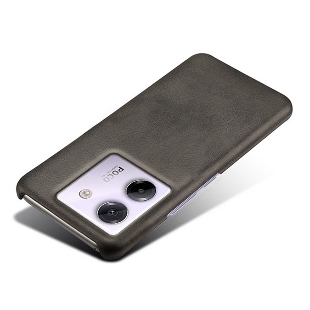 For Xiaomi Poco M7 Pro 5G Case Calf Texture PU Leather Hard PC Protective Phone Cover
