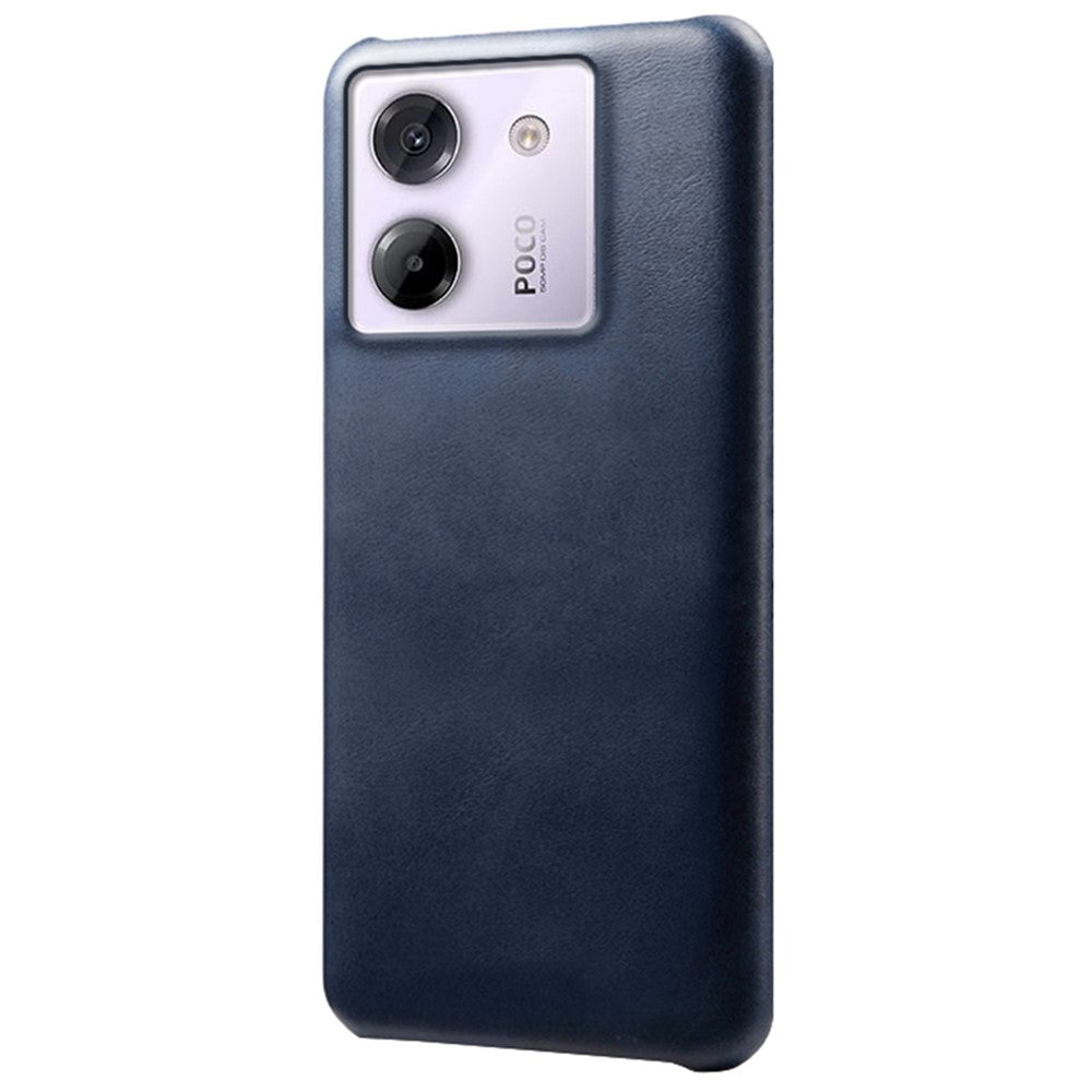For Xiaomi Poco M7 Pro 5G Case Calf Texture PU Leather Hard PC Protective Phone Cover