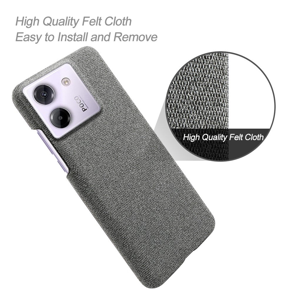 For Xiaomi Poco M7 Pro 5G Phone Case Cloth Texture Anti-Scratch Protective PC Back Cover