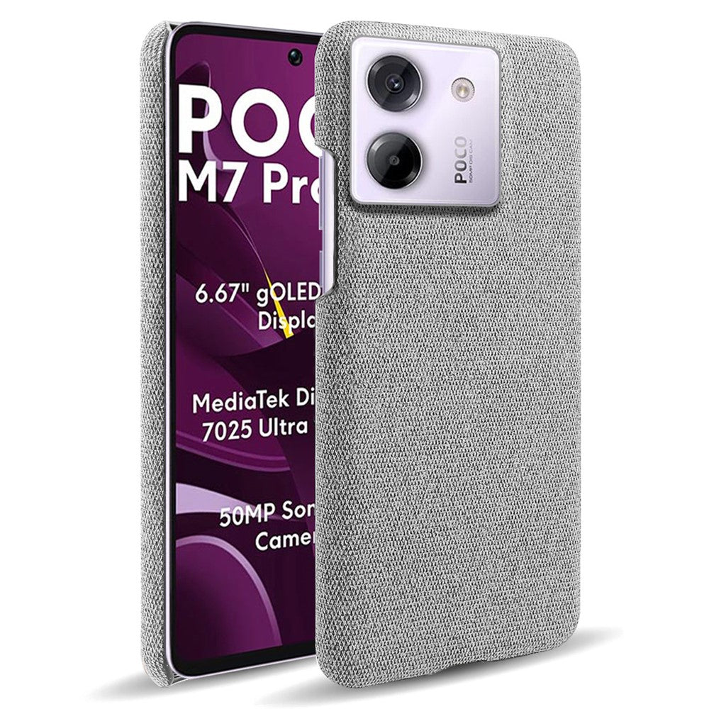 For Xiaomi Poco M7 Pro 5G Phone Case Cloth Texture Anti-Scratch Protective PC Back Cover