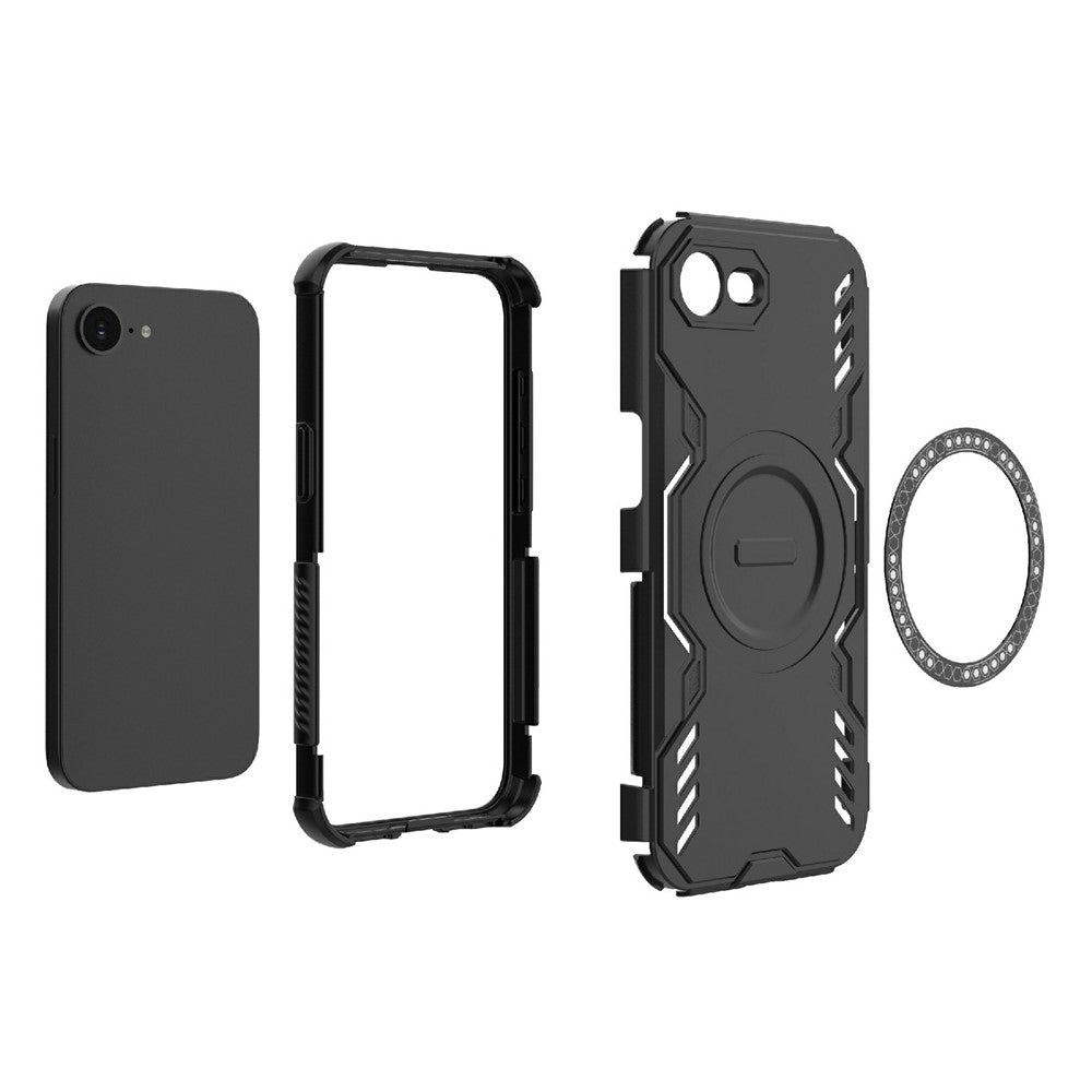 iPhone 16e magnetische Hülle – Mit Schmetterlingsrüstung & Hohlwärmeableitung