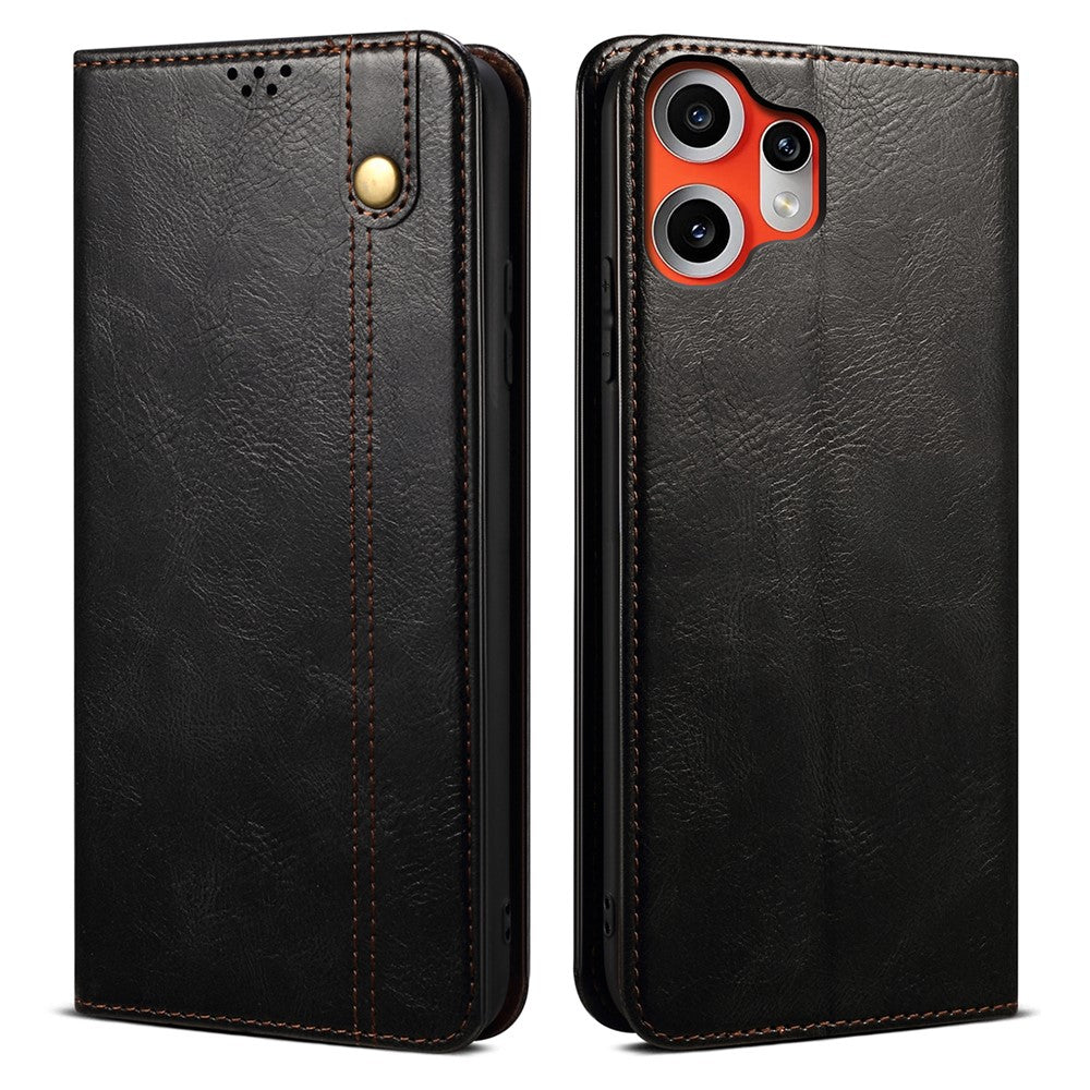 For Nothing CMF Phone 2 Pro Case Crazy Horse Texture Waxy Leather Wallet Stand Phone Cover