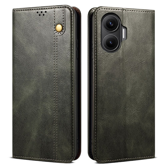 For Xiaomi Poco F7 5G / Redmi Turbo 4 Pro 5G Case Crazy Horse Texture Waxy Leather Wallet Stand Phone Cover
