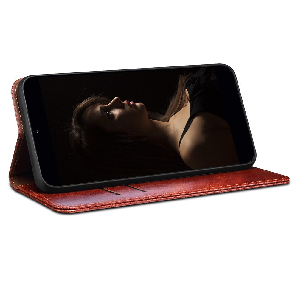 For Xiaomi Poco F7 5G / Redmi Turbo 4 Pro 5G Case Crazy Horse Texture Waxy Leather Wallet Stand Phone Cover