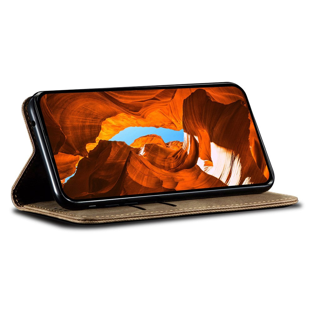 Nothing CMF Phone 2 Pro Handyhülle – Mit Jeansstoff-Textur, PU-Leder, Standfunktion, magnetischer Automatikverschluss, Rundumschutz, mit Brieftasche