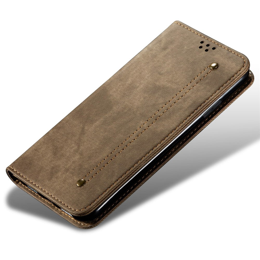 Nothing CMF Phone 2 Pro Handyhülle – Mit Jeansstoff-Textur, PU-Leder, Standfunktion, magnetischer Automatikverschluss, Rundumschutz, mit Brieftasche