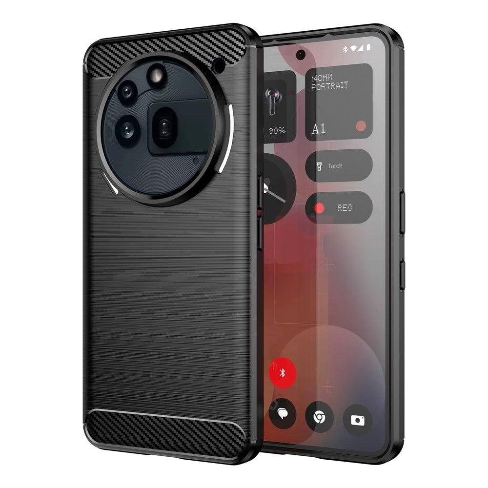 For Nothing Phone (3a) Pro Case Protective Phone Cover Carbon Fiber Texture Brushed