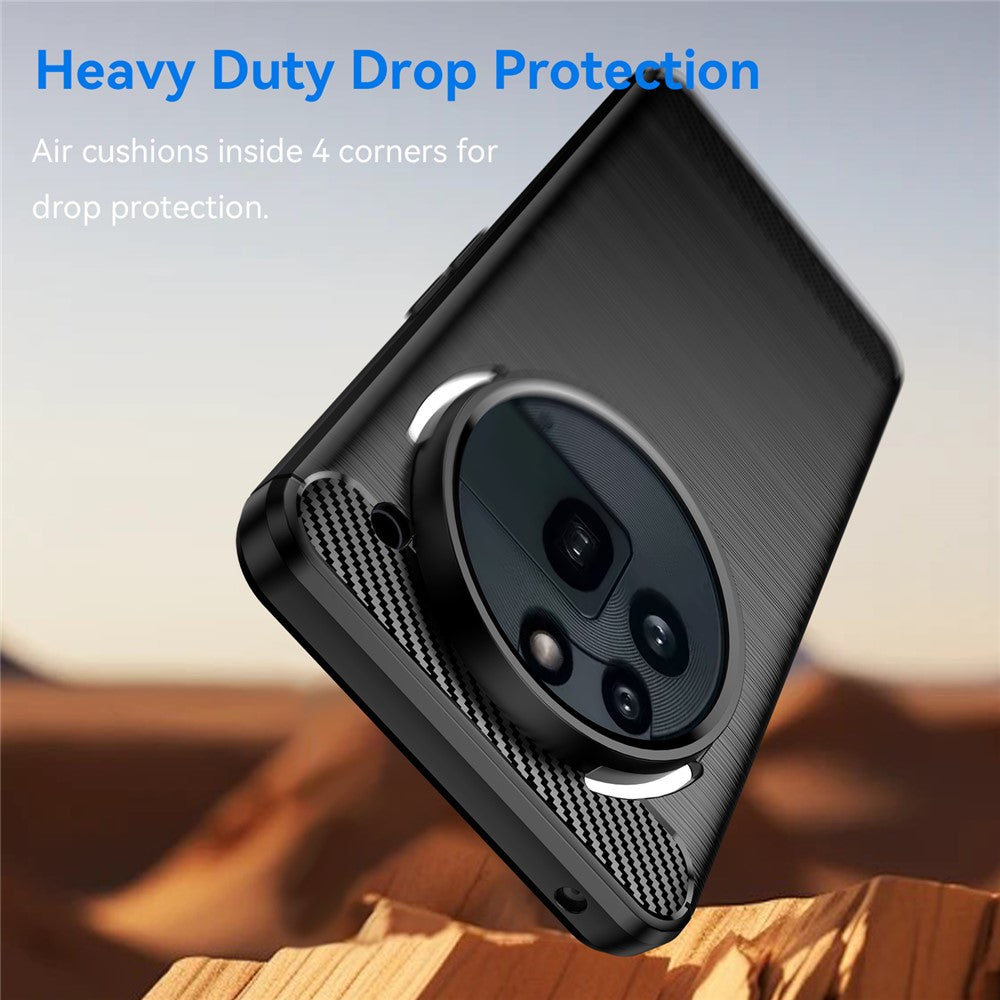 For Nothing Phone (3a) Pro Case Protective Phone Cover Carbon Fiber Texture Brushed