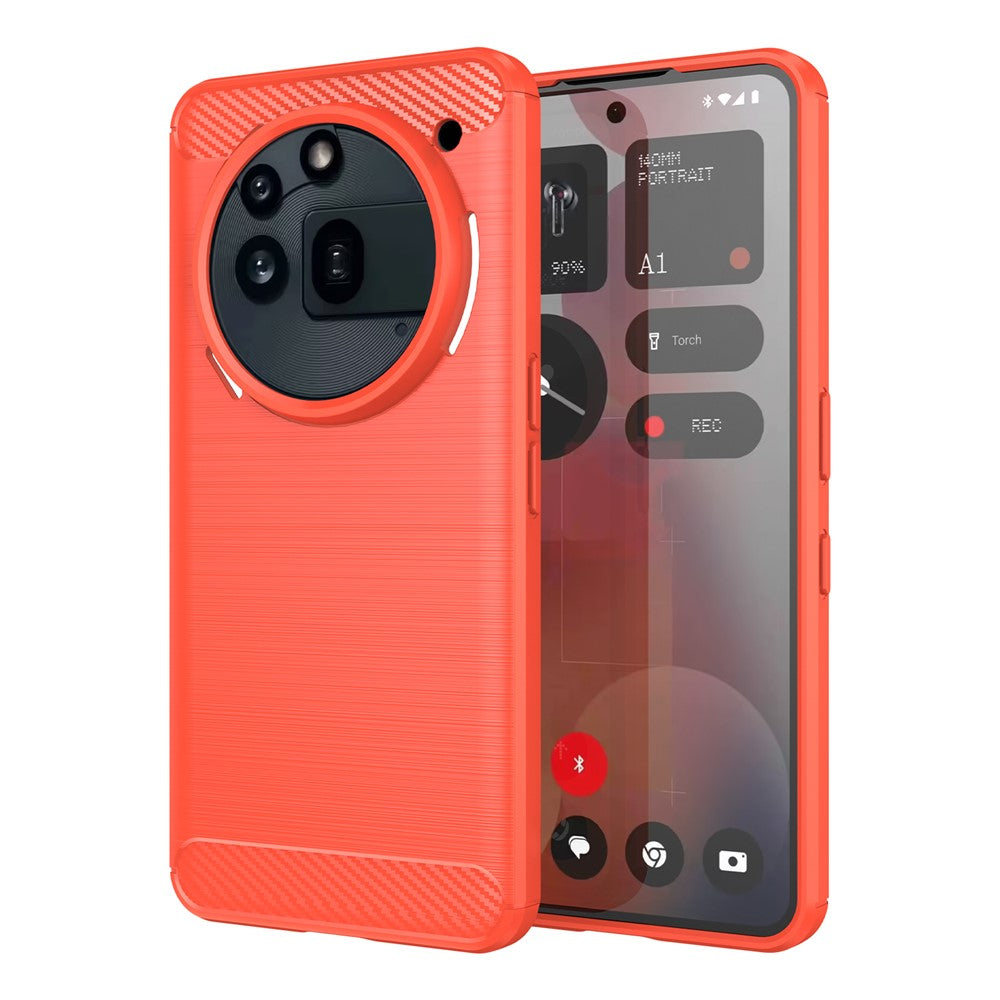 For Nothing Phone (3a) Pro Case Protective Phone Cover Carbon Fiber Texture Brushed
