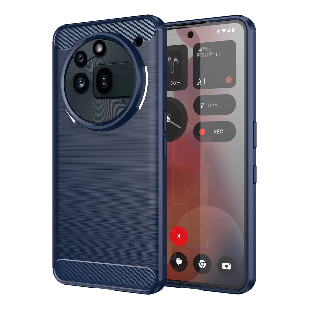 For Nothing Phone (3a) Pro Case Protective Phone Cover Carbon Fiber Texture Brushed