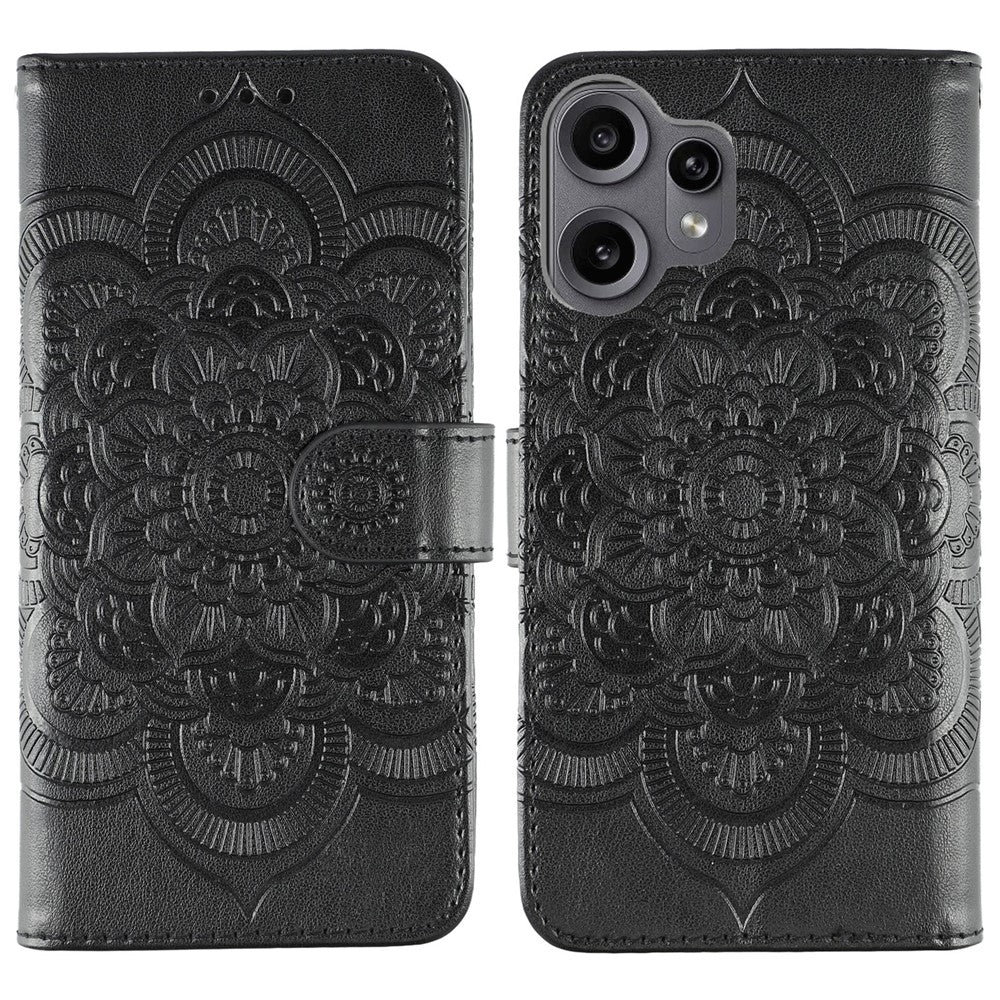 Nothing CMF Phone 2 Pro Wallet-Handyhülle – Aus PU-Leder mit Mandala-Aufdruck