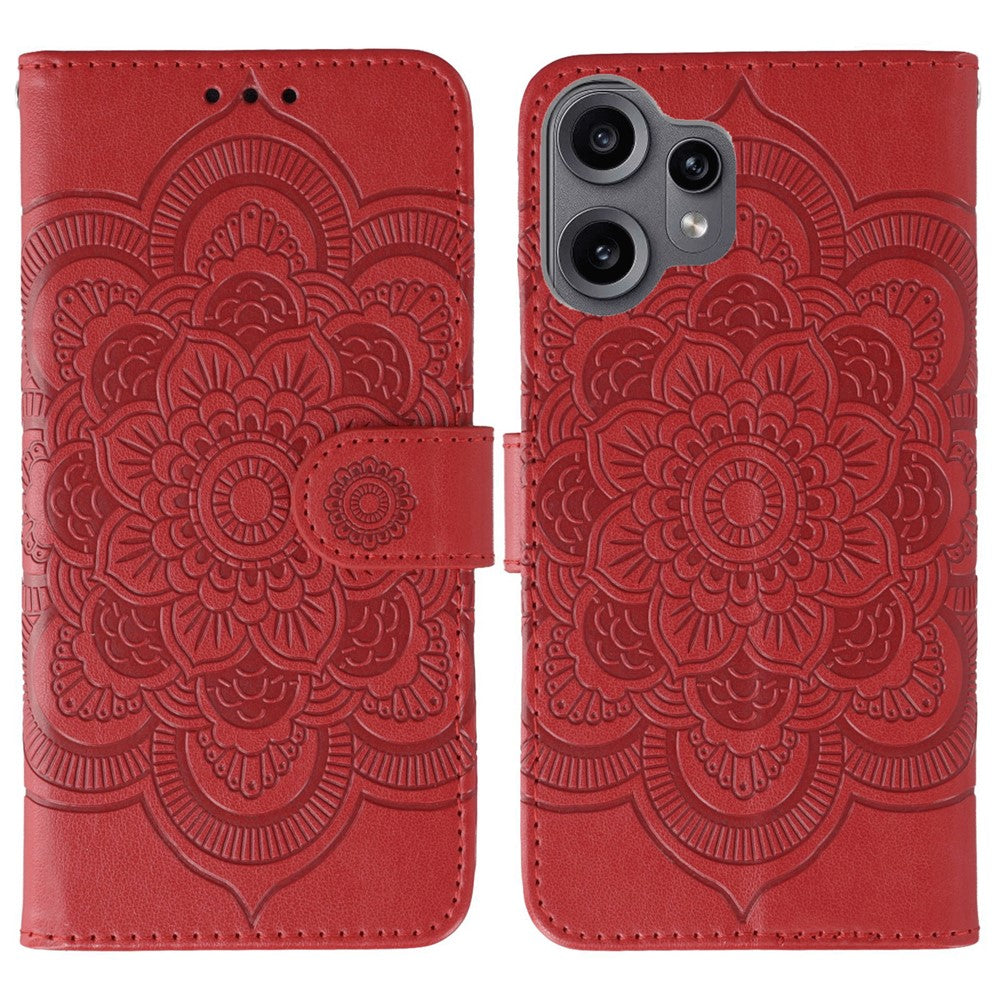 Nothing CMF Phone 2 Pro Wallet-Handyhülle – Aus PU-Leder mit Mandala-Aufdruck