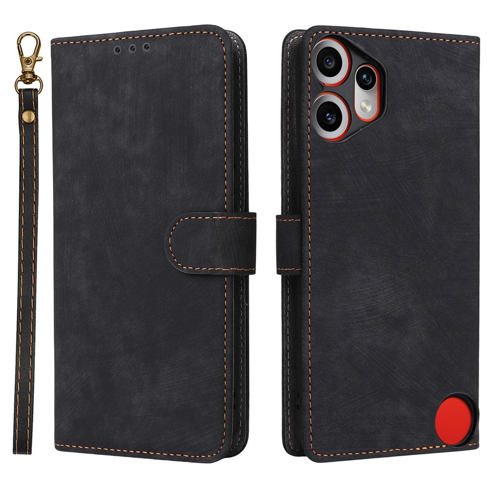 For Nothing CMF Phone 2 Pro Case Wallet RFID Blocking PU Leather Phone Cover Stand with Strap