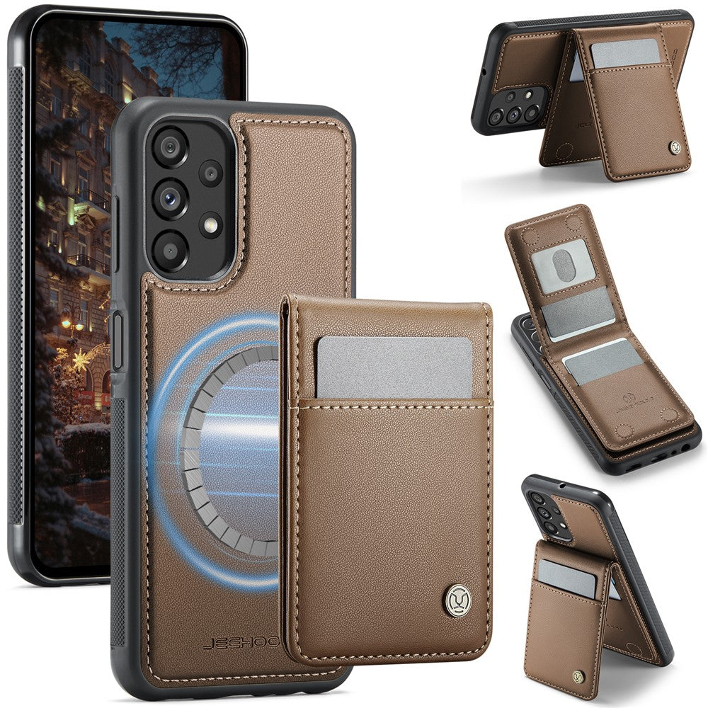 Galaxy A23 5G/4G Leder-Hülle mit Kartenfach & RFID-Schutz – MagSafe kompatibel